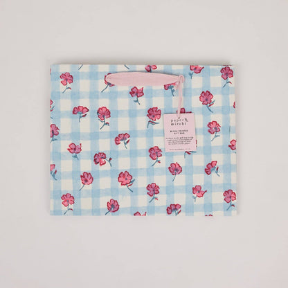 Block Printed Gift Bags (Medium) - Pink Sorbet