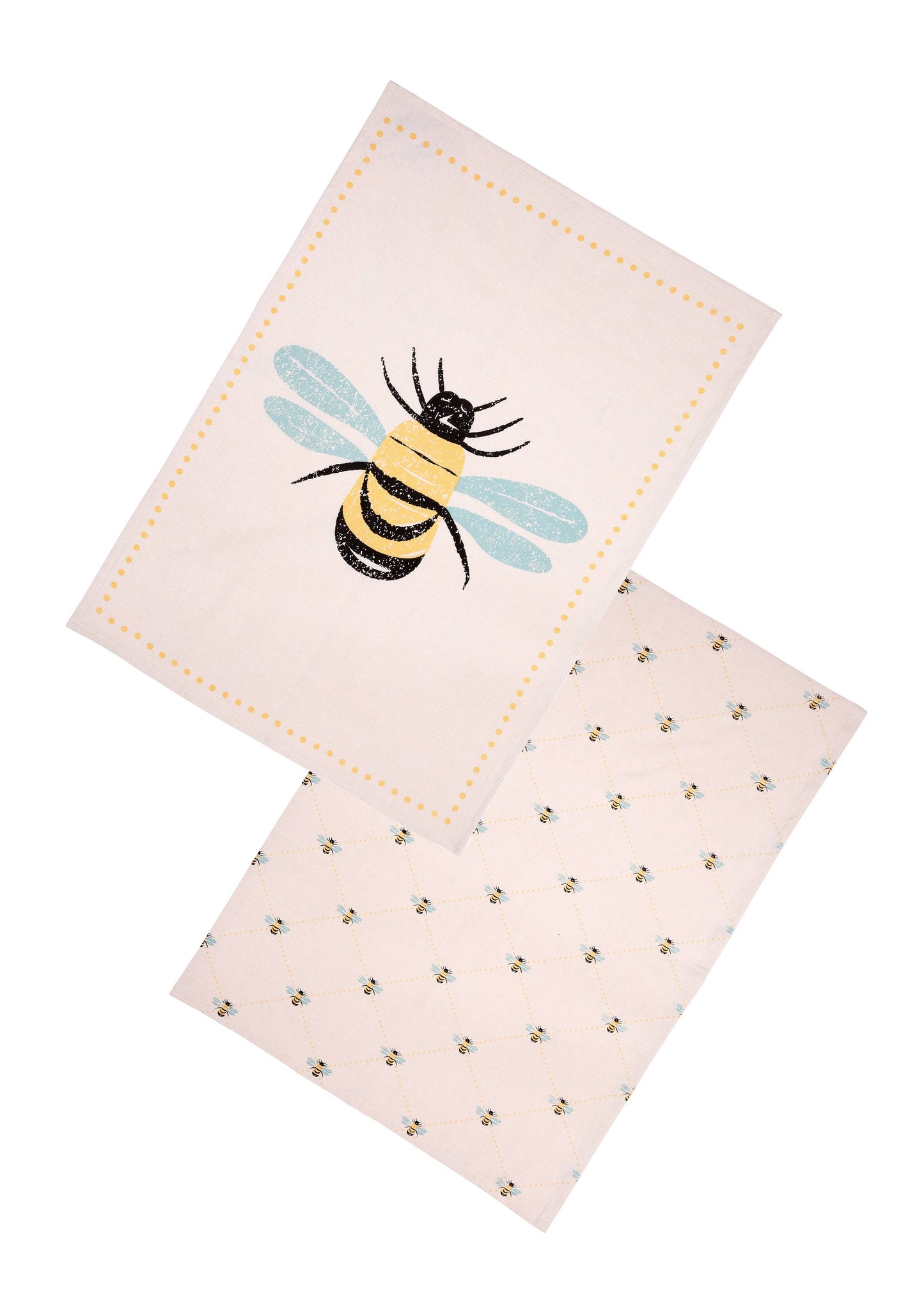 Bees Knees Tea Towels Set of 2 Yellow