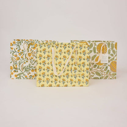 Block Printed Gift Bags (Medium) - Sunshine Refresh